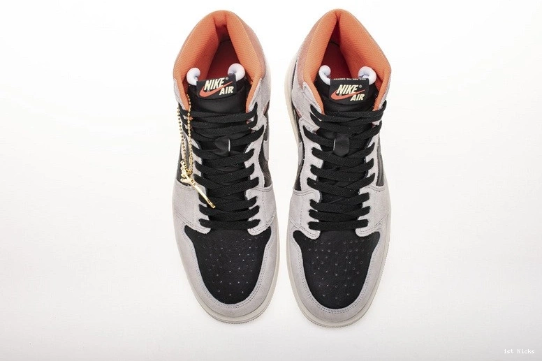 Grey Crimson 1 Black 555088-018 Air Jordan 1102